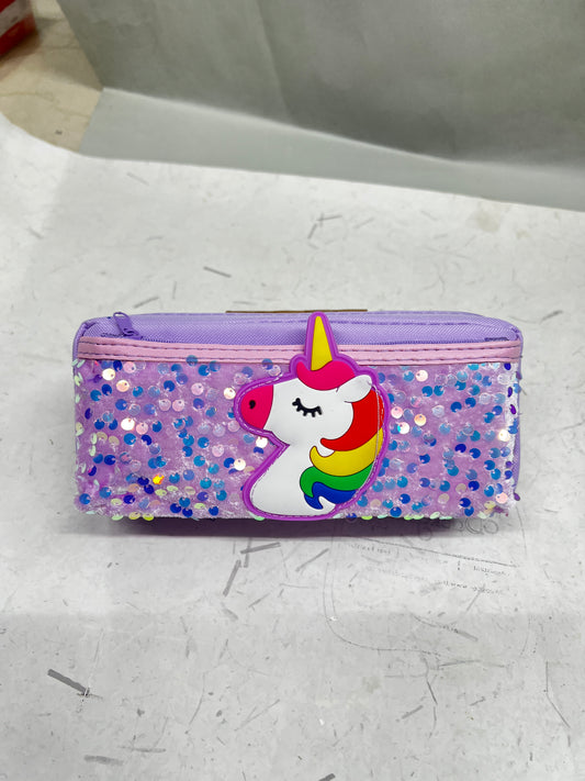 Unicorn sequence pencil pouch 2 zipper