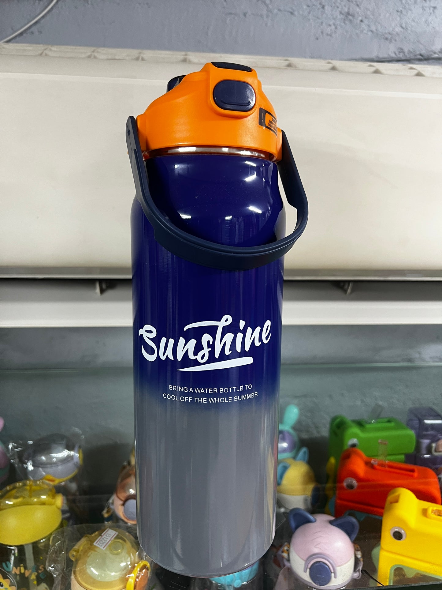 Stainless steel insulated 2 in 1 motivational bottle 1800ml