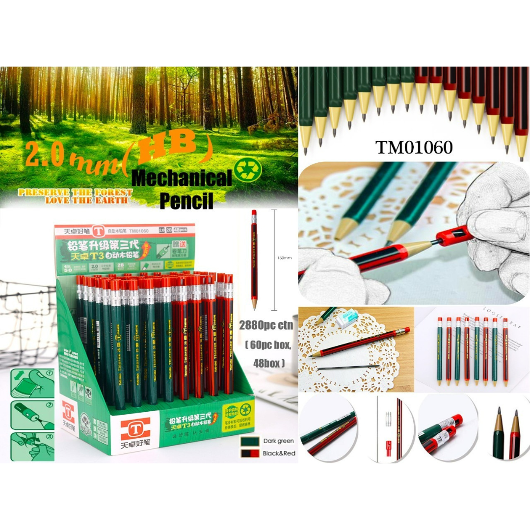 2.0 HB Roll on Pencils With Inbuilt Sharpener