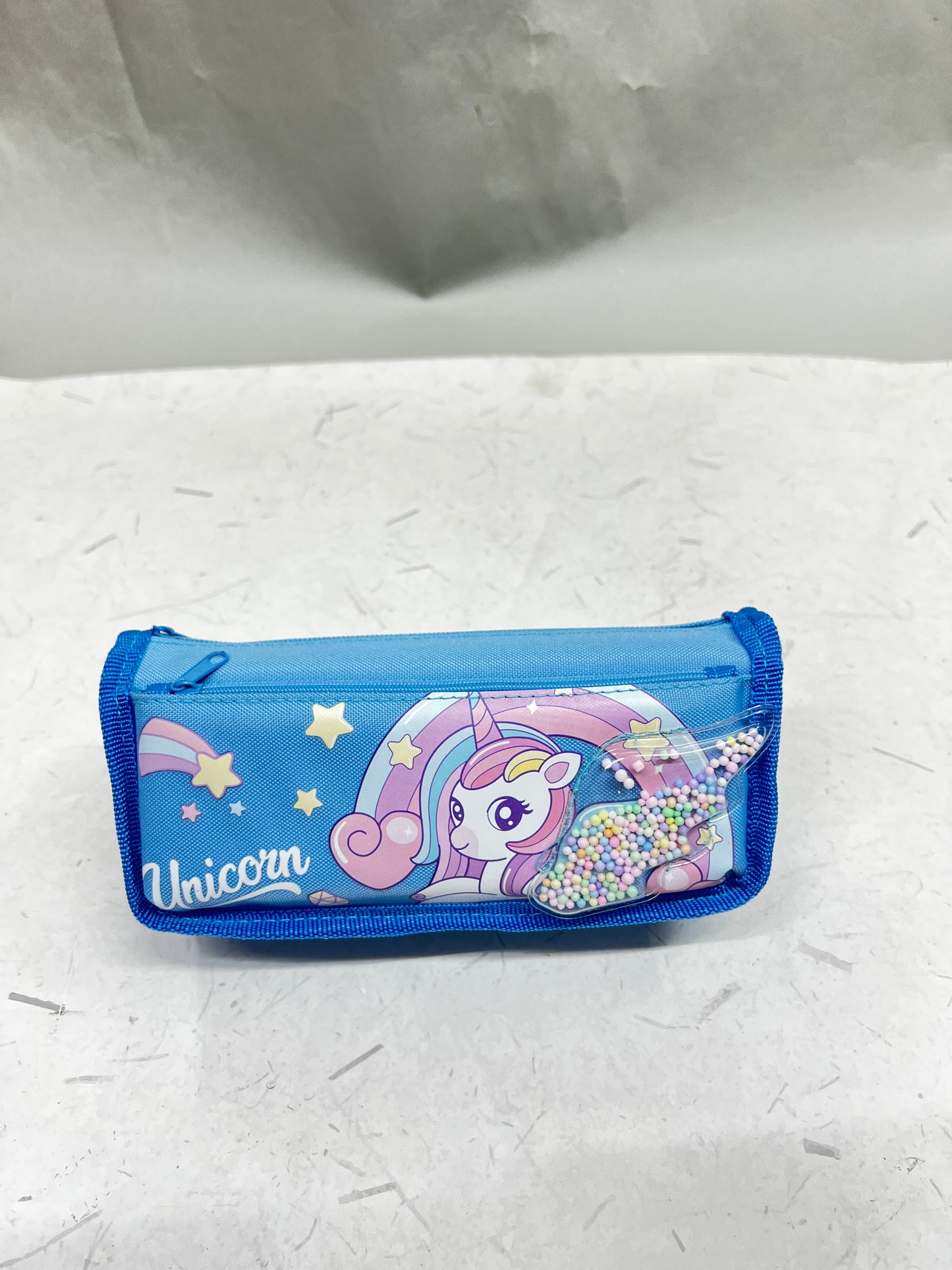 Unicorn pencil pouch 2 zipper