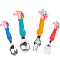 Unicorn Family Baby Spoon and Fork Cutlery for Babies and Kids - Stainless Steel (304) Tableware Set with Comfortable Handle for Boys and Girls