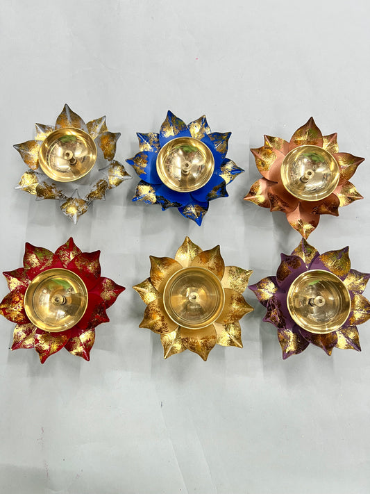 Metal 4inch brass Diya one piece. S no -132