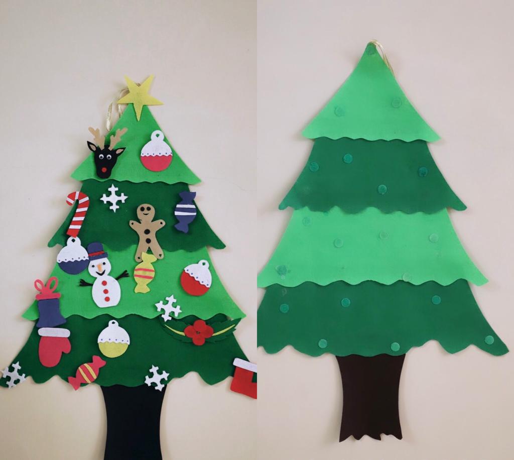 3ft Felt Christmas Tree with Detachable Ornaments for Kids Toddlers 22 Accessories