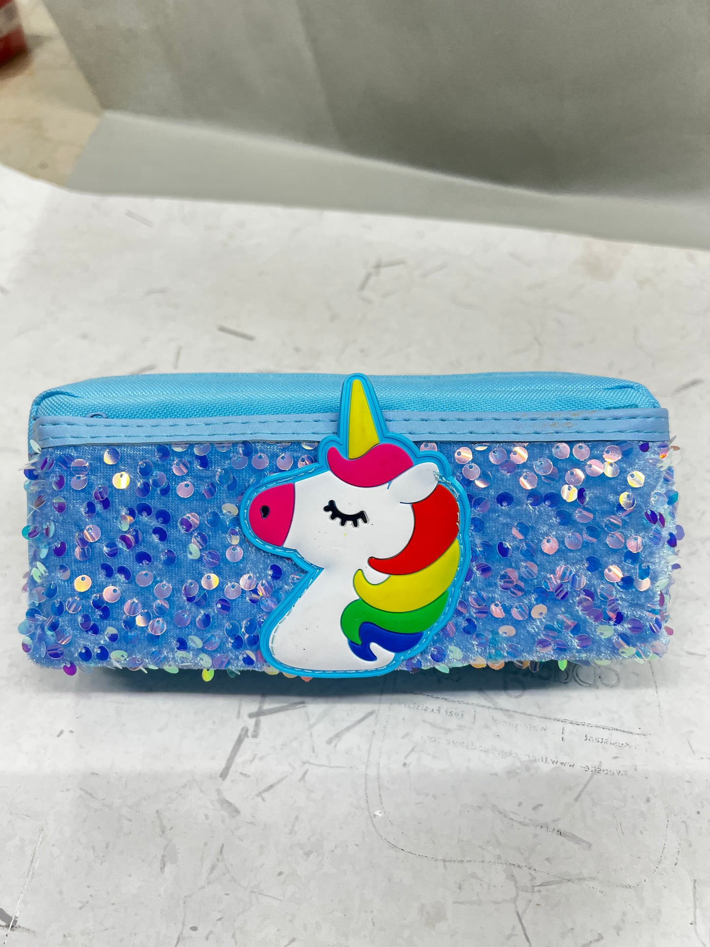 Unicorn sequence pencil pouch 2 zipper