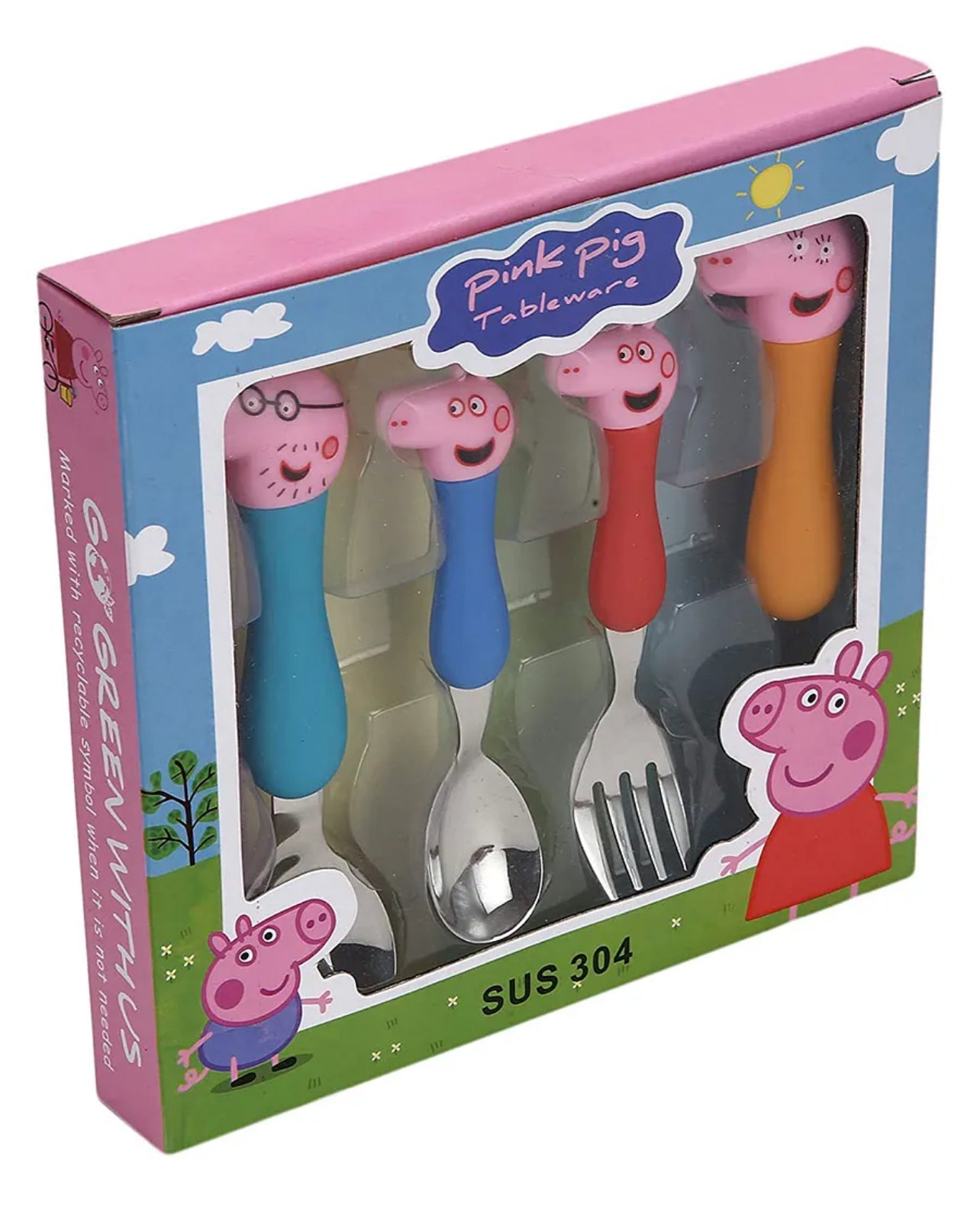 Peppa pig spoon & fork set of 4 pcs