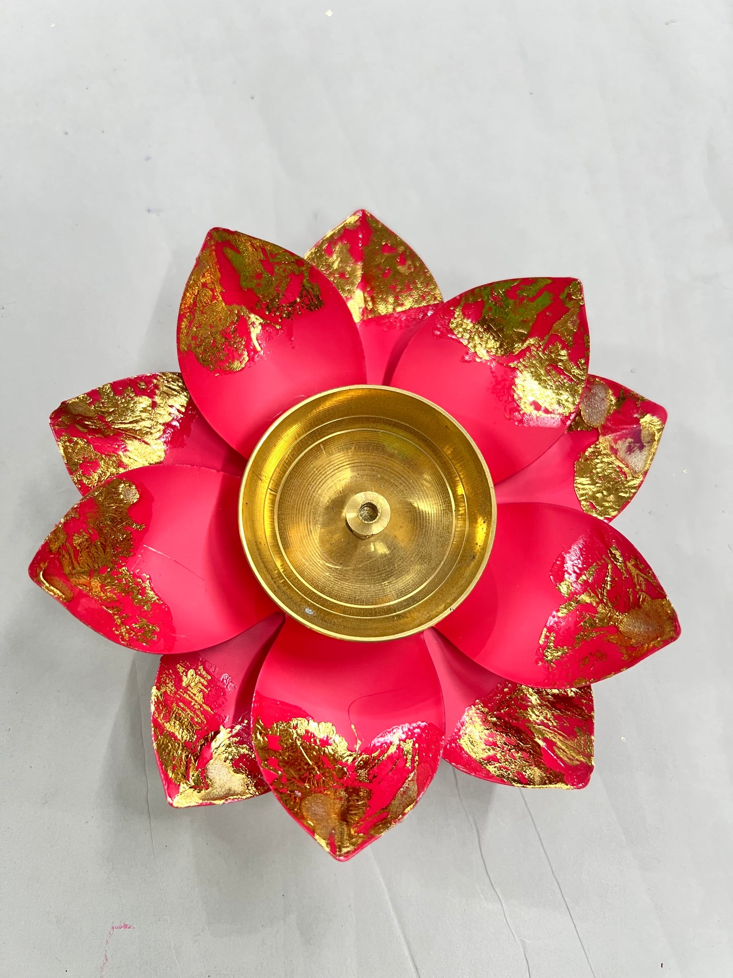 Metal 5inch brass Diya single pcs . Sno -131