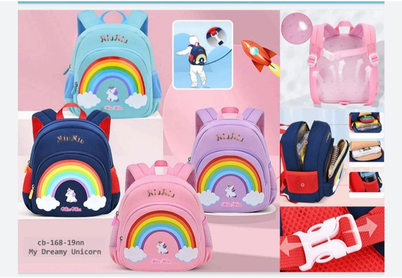 Cute Rainbow Backpacks for Kids Girls Boys Toddler Bag For School Cartoon Bag Animal Cartoon School & Picnic Travel School Bag for Kid