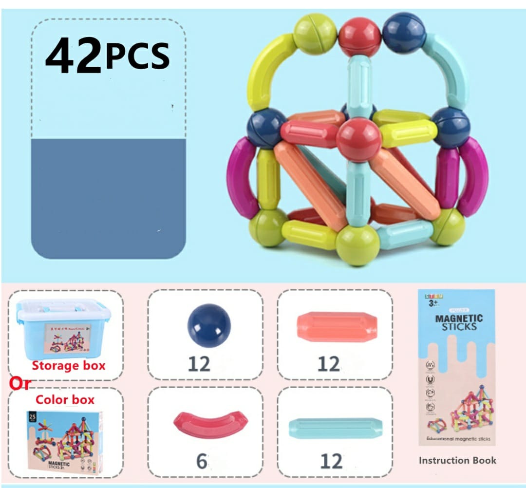 42 Pieces Magnetic Sticks