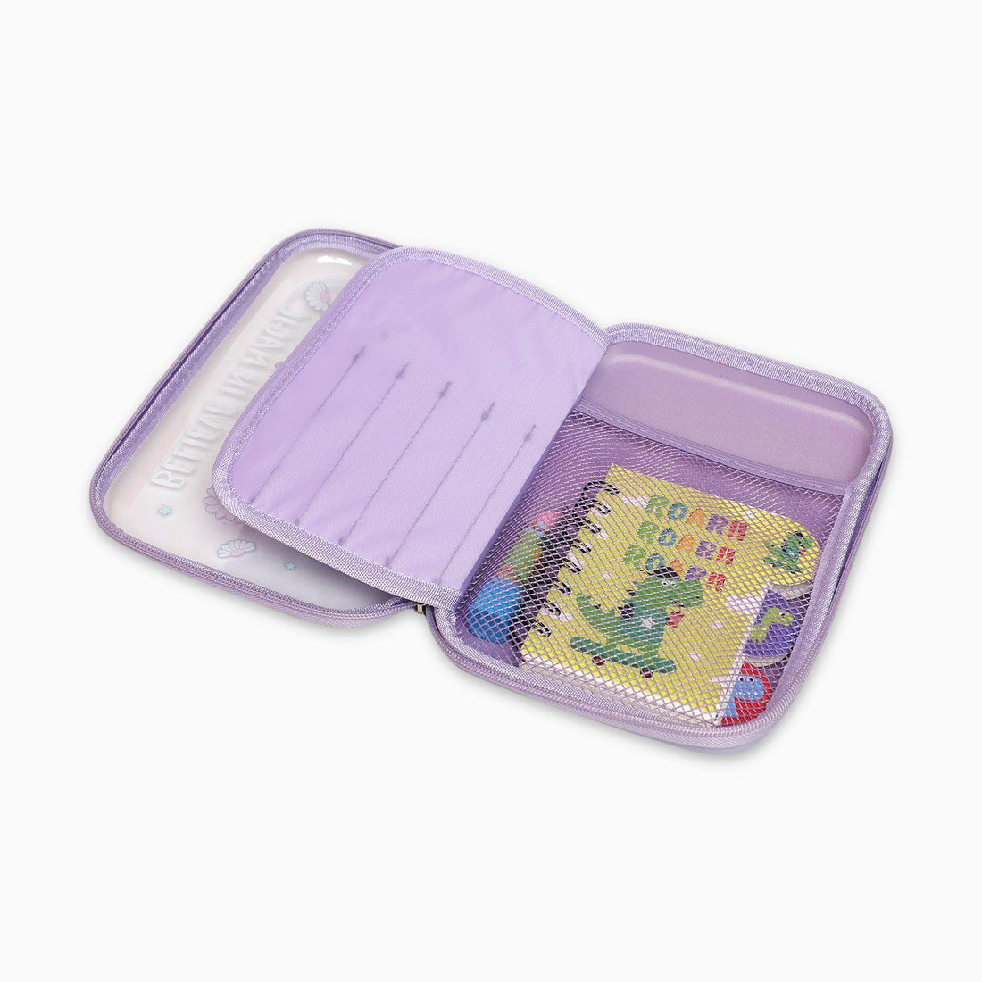 school kids transparent unicorn hard case pouch