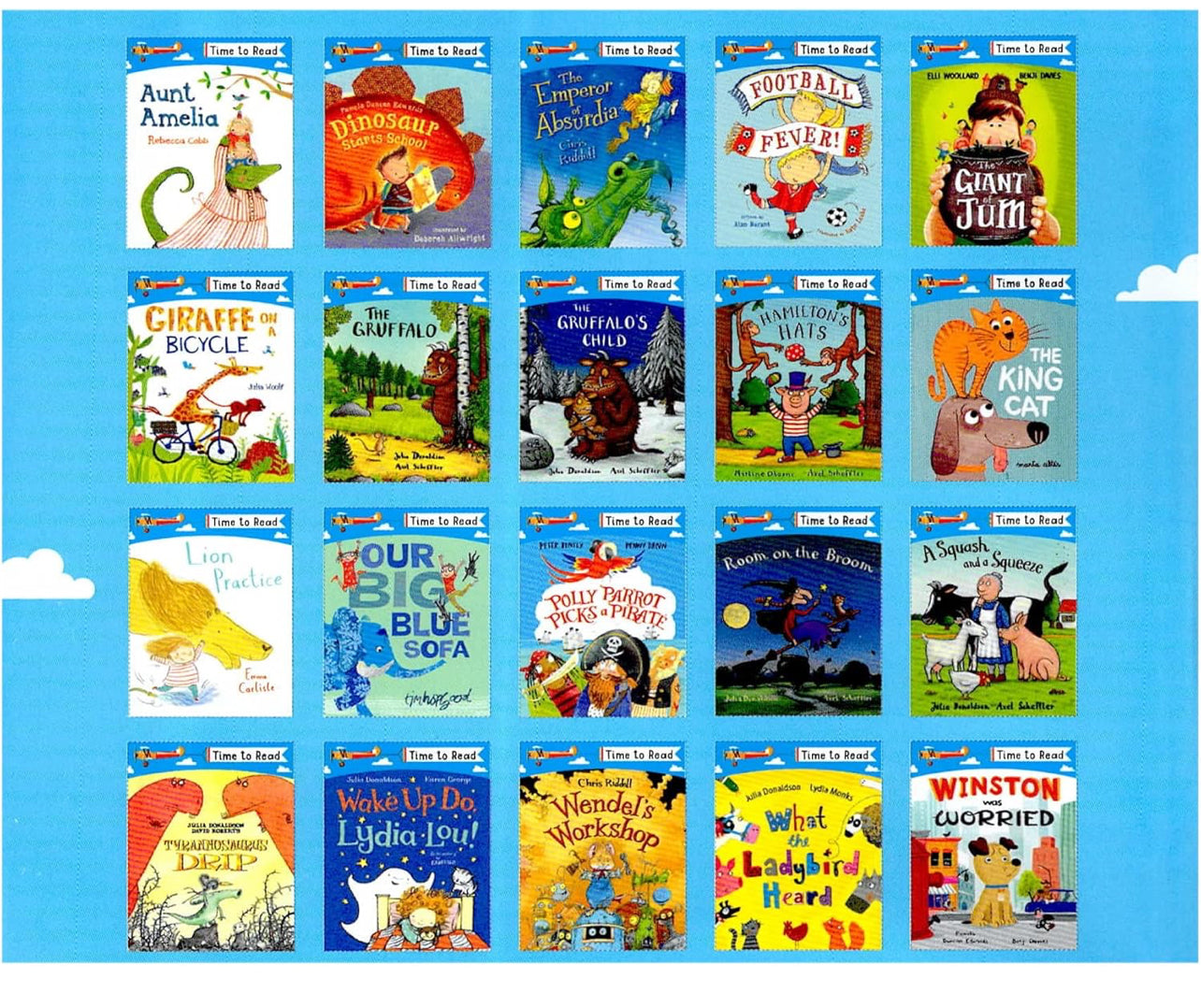 Time to Read Series collection of 20 Books Set (Julia Donaldson, Chris Riddell, Tim Hopgood, Emma Carlisle, and others) [Paperback] Julia Donaldson and others