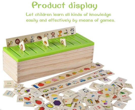 Knowledge Classification Box (Numbers, Shapes, Vehicles, Vegetables, Animals and Fruits)