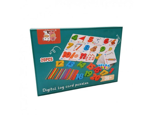 Digital log card puzzle