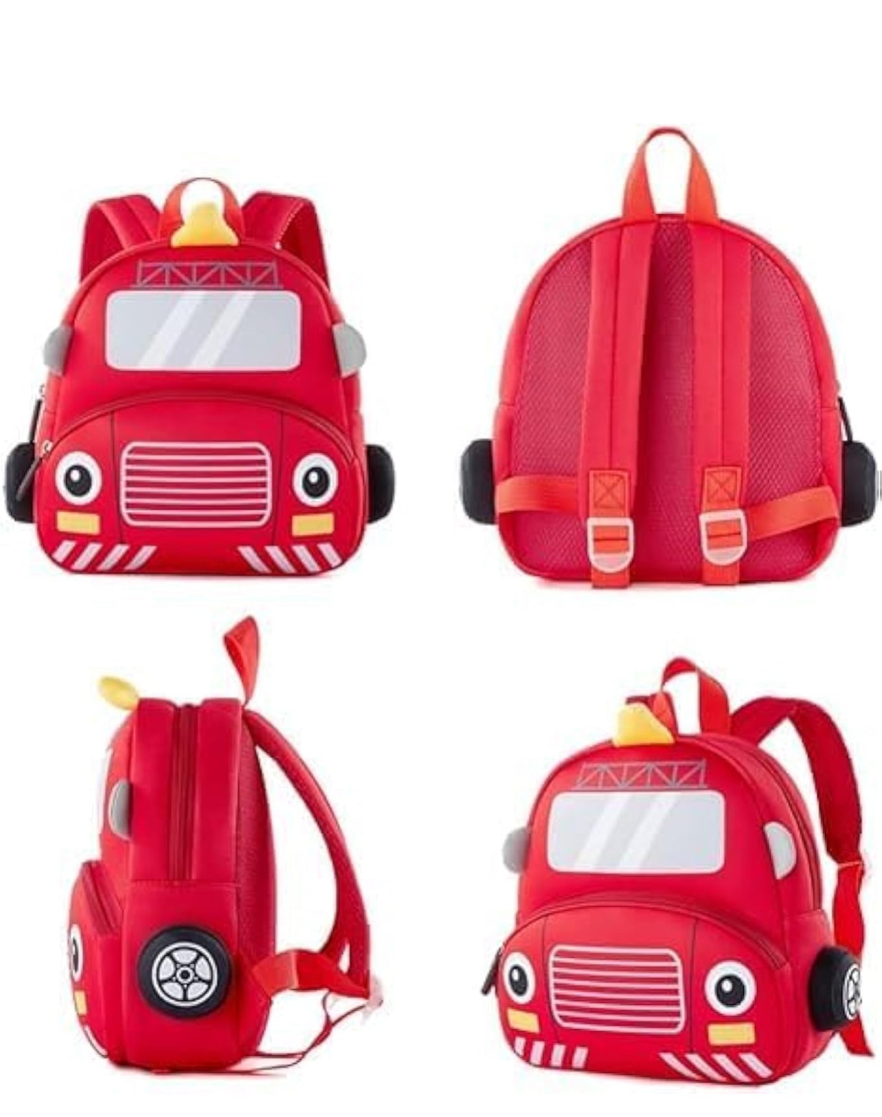 Cute Car Face Backpack for Kids Girls Boys Toddler Backpack Preschool Nursery Travel Bag - Mini Size