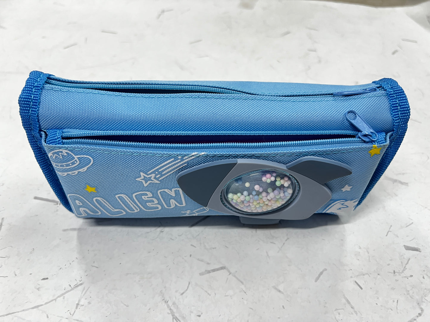 Space theme pencil pouch 2 zipper