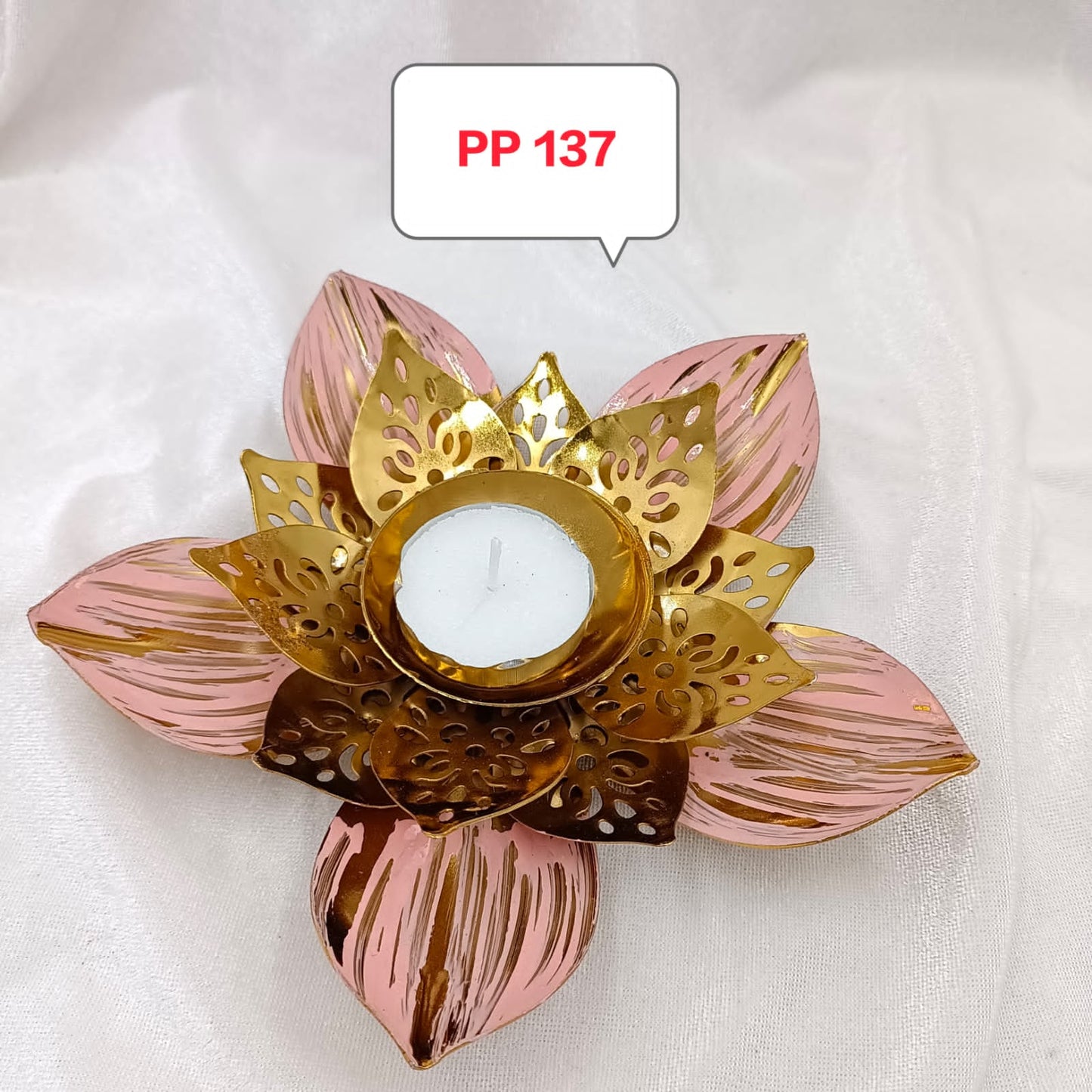 Metal 7.5 inch single pcs diya ( 1 candle free) sno -137