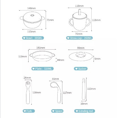 7piece Children Tableware Set