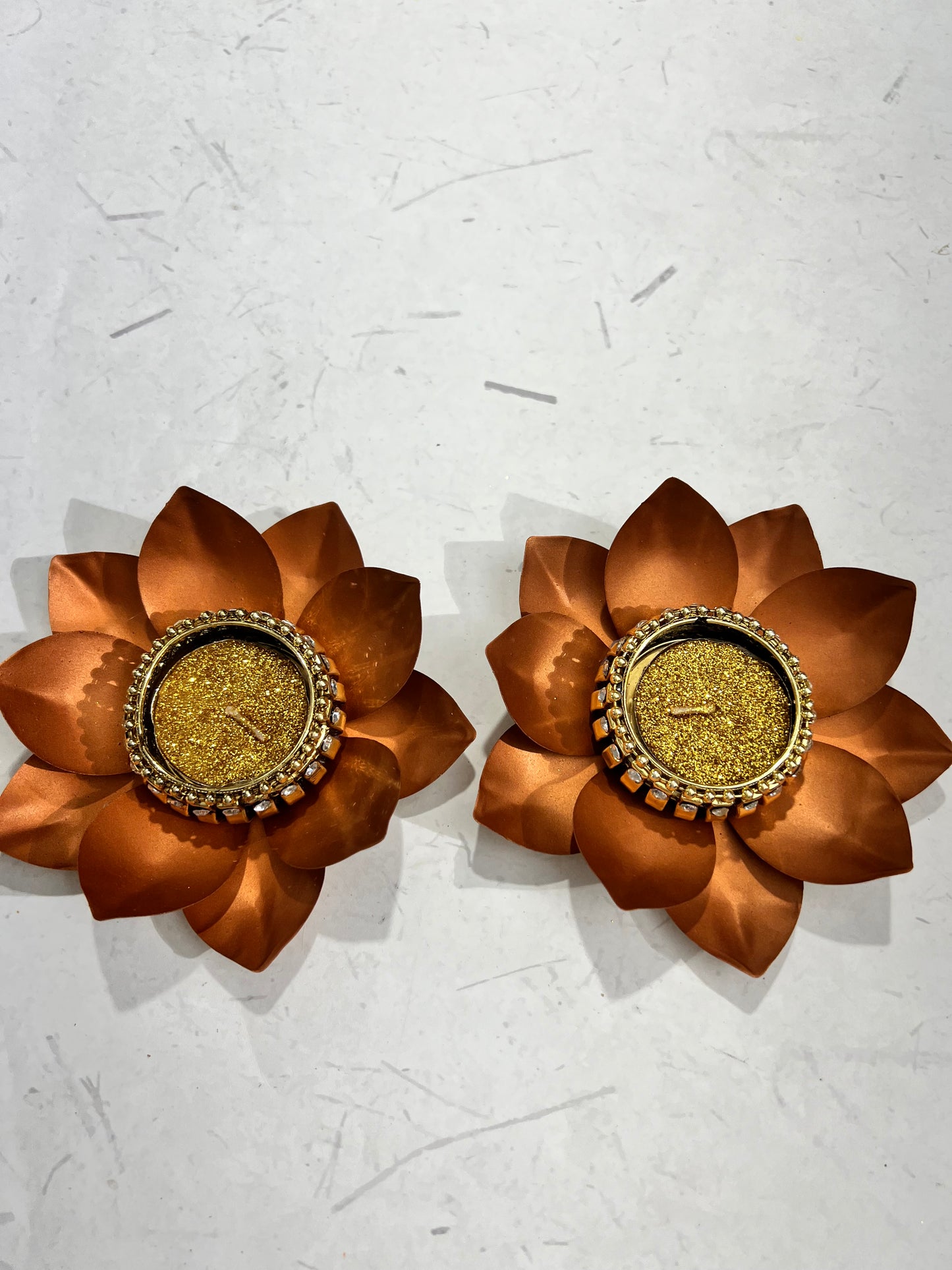 Metal Lotus candle 2pcs set( 2 candles free)pp-151