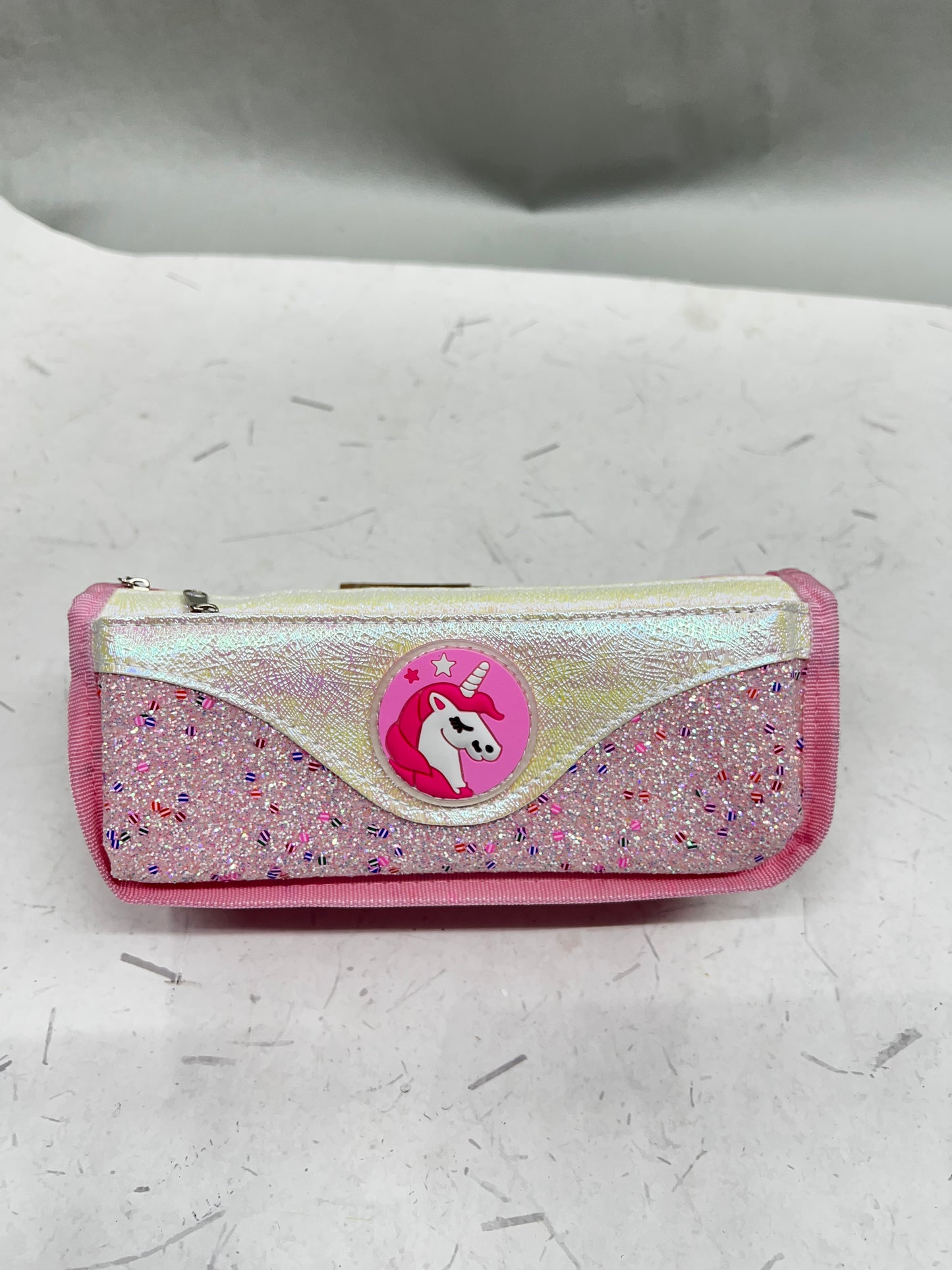 Unicorn double zipper pouch