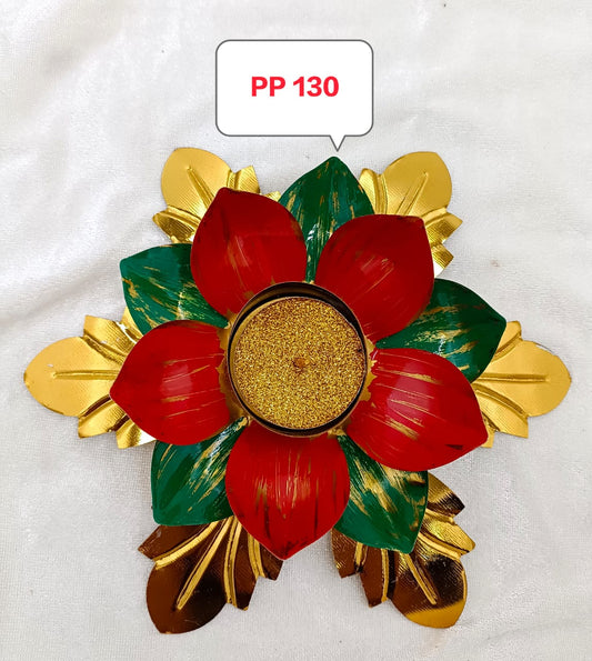 Metal gold 7inch one pcs diya ( 1 candle free)