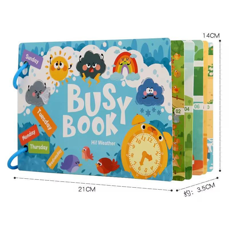 Montessori Busy Book for Children to Develop Learning Skills, and Preschool Educational Toy for Boys and Girls