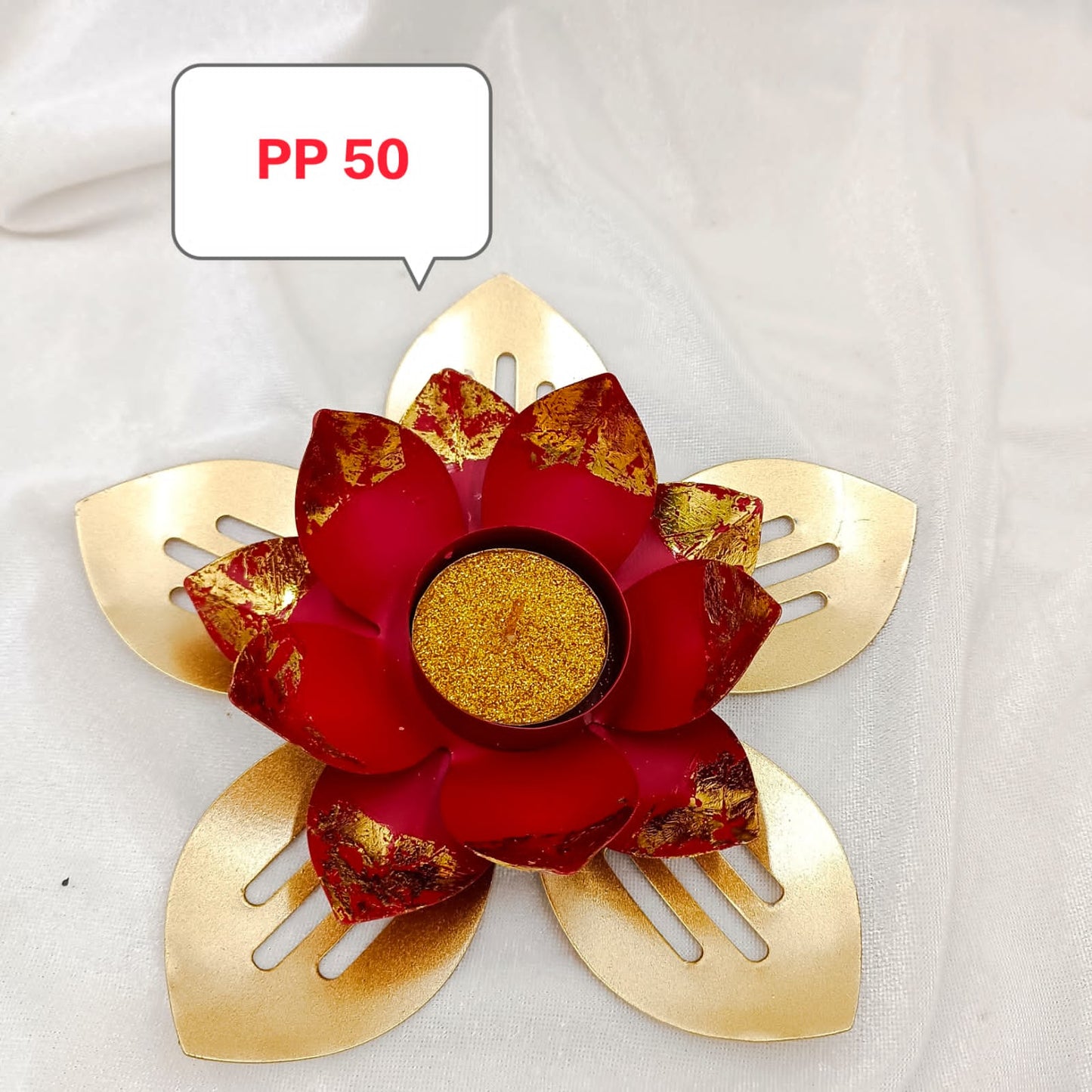 Metal mat finishing 7 inch single pcs diya ( 1 candle free )s no -50