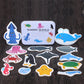 Two pieces puzzles ( insects, aquatic animals, fruits & vegetables)