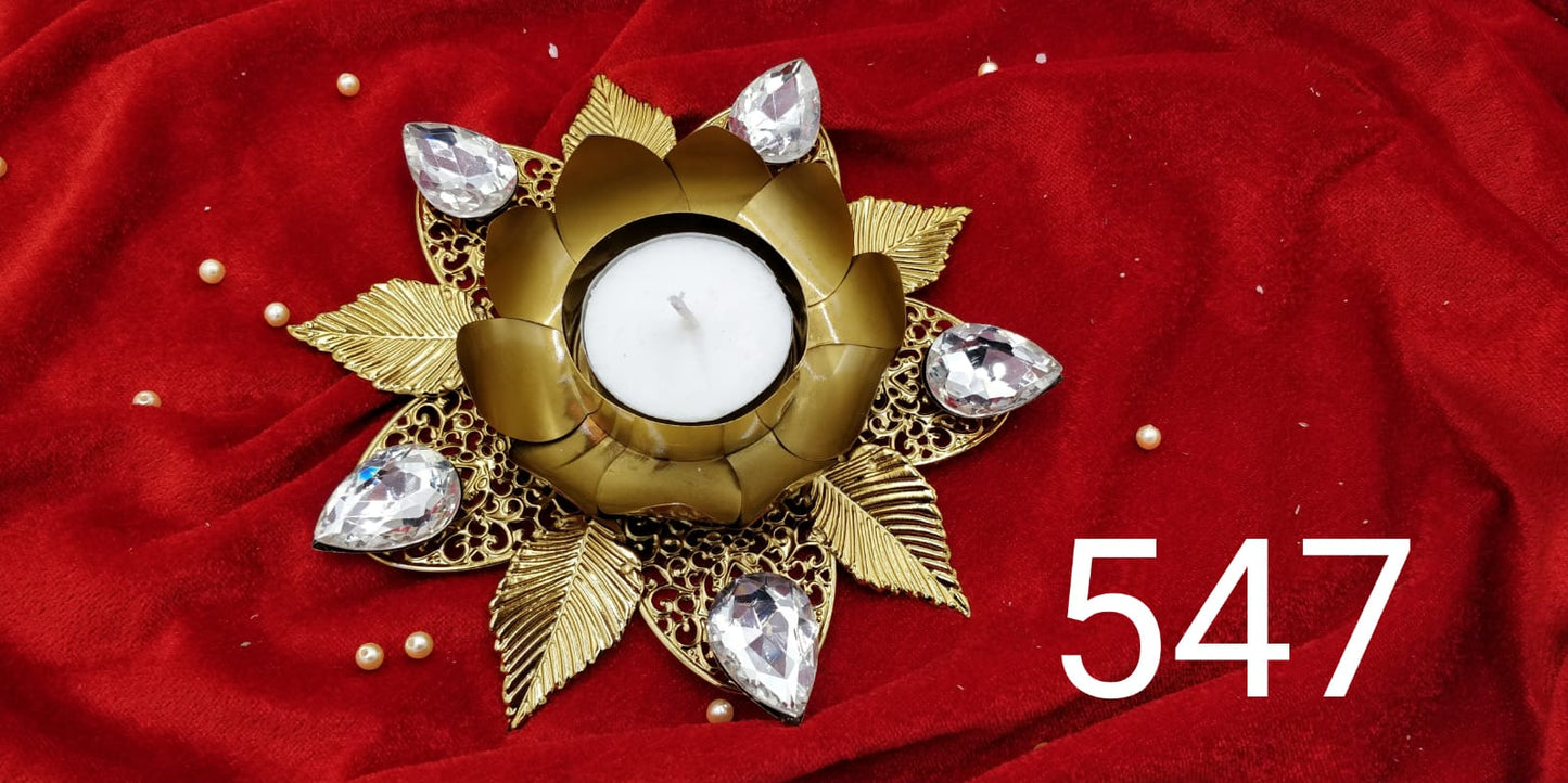 Metal double layer 5.5 inches diya 1pcs ( 1 candle free)sno -547