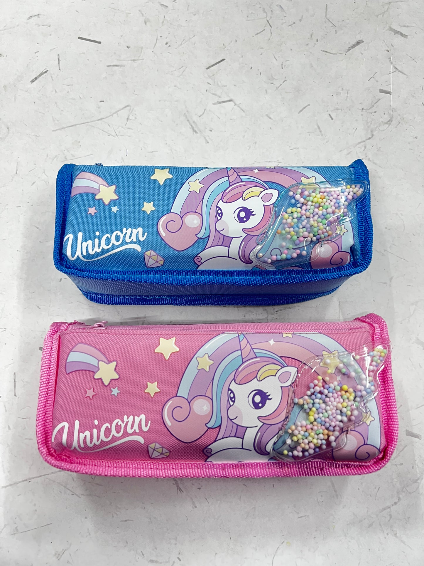 Unicorn pencil pouch 2 zipper