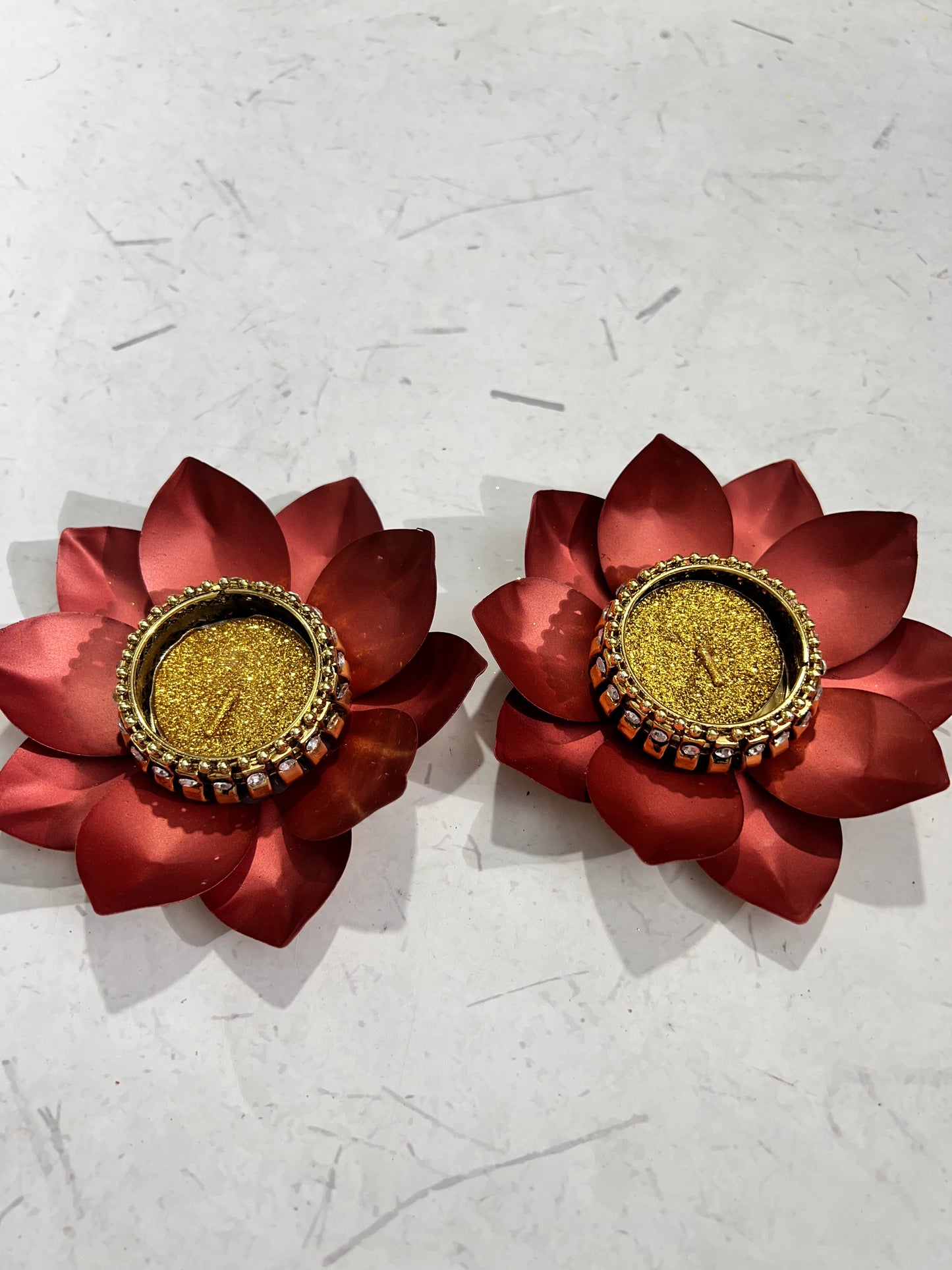 Metal Lotus candle 2pcs set( 2 candles free)pp-151