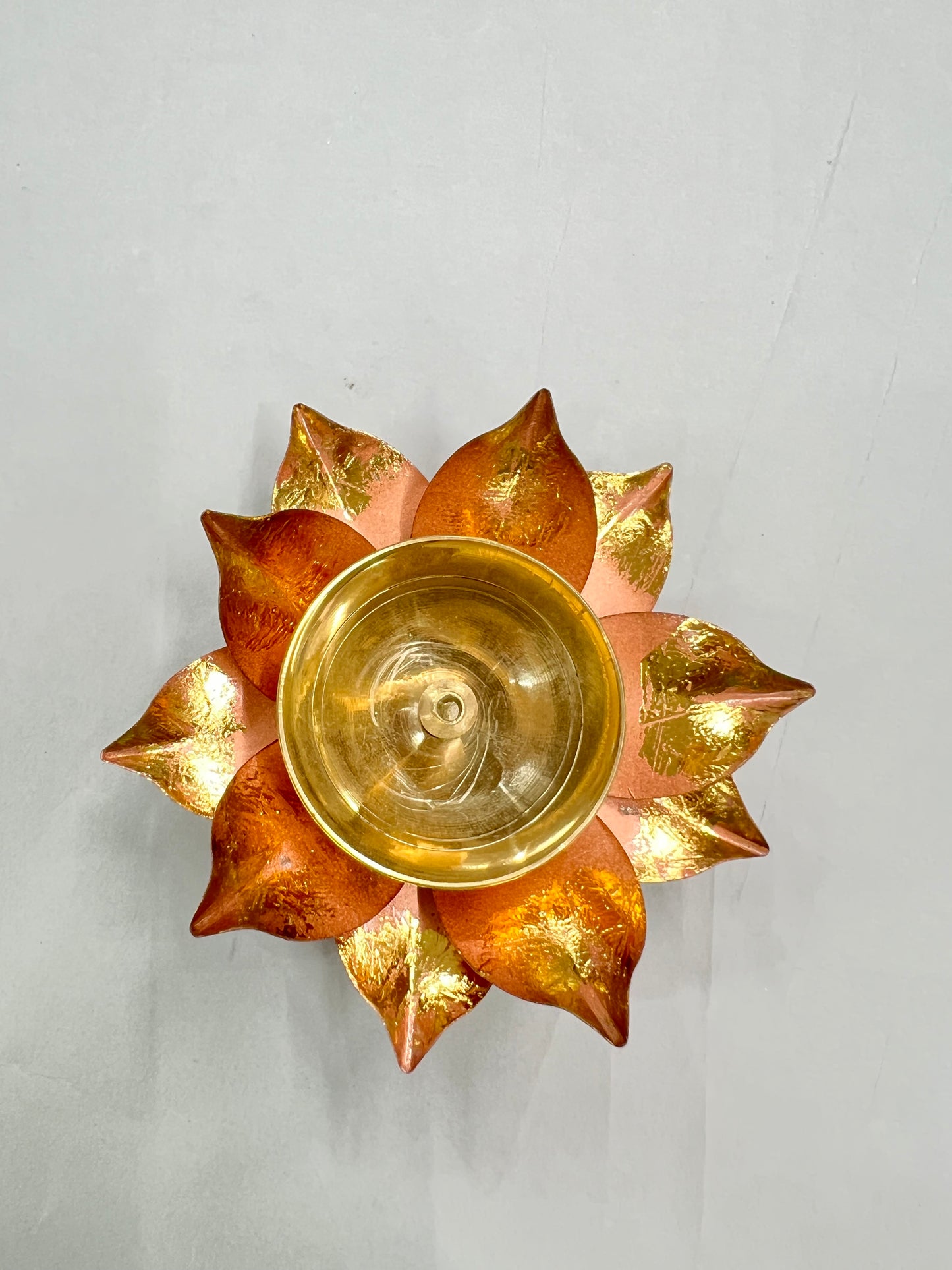 Metal 4inch brass Diya one piece. S no -132