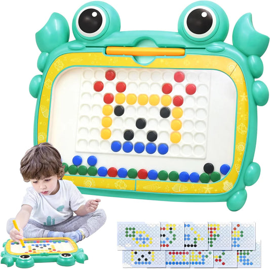 Magnetic Drawing dot Board for Boy and Girl with Magnetic Pen and Many Beads