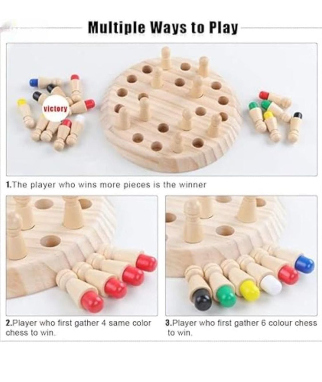 Wooden Memory Match Stick Chess Game Set, Funny Block Board Game Parent-Child Interaction Toy