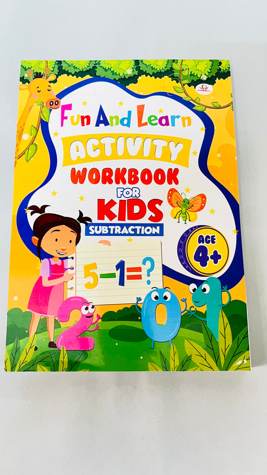 Fun And Learn Activity WORKBOOK For Kids subtraction