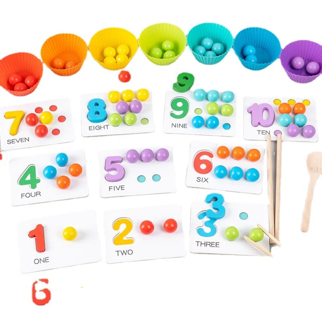 NUMBER COGNITIVE OPERATION BEAD MATCHING GAME