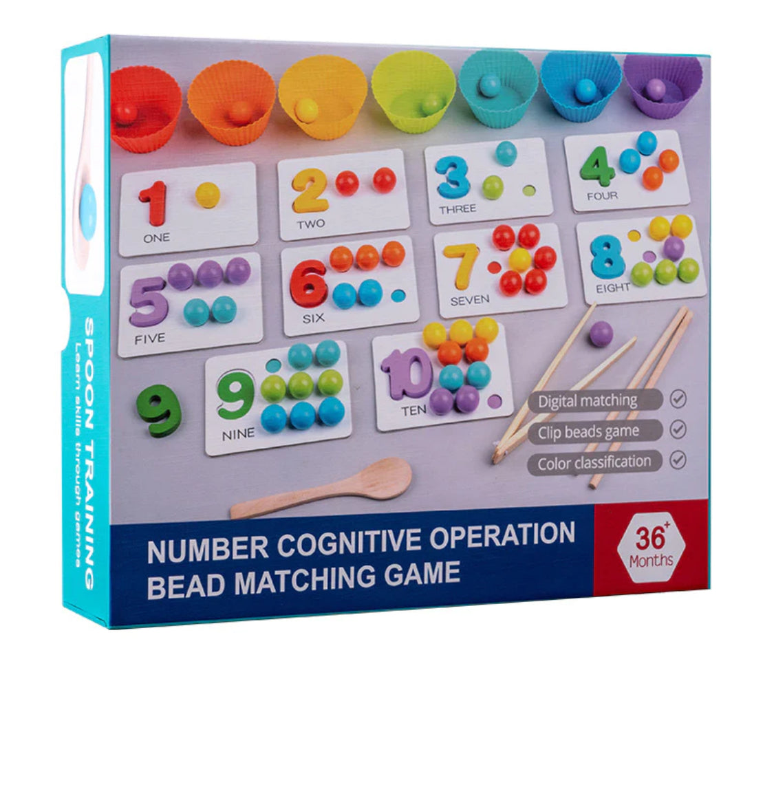 NUMBER COGNITIVE OPERATION BEAD MATCHING GAME