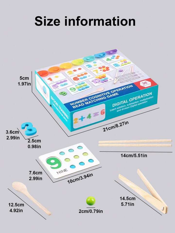 NUMBER COGNITIVE OPERATION BEAD MATCHING GAME