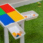 animal world block table 102pcs blocks with chair