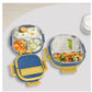 Tedemei Double Layer school 304 stainless steel lunch box ( 2 grid & 3 grid)