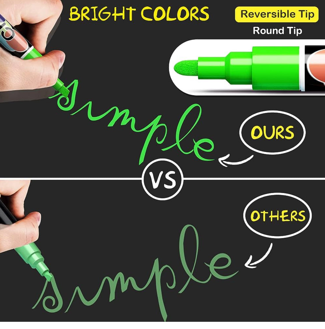 Box Bold Chalk Markers – Wet Erasable Marker Pens