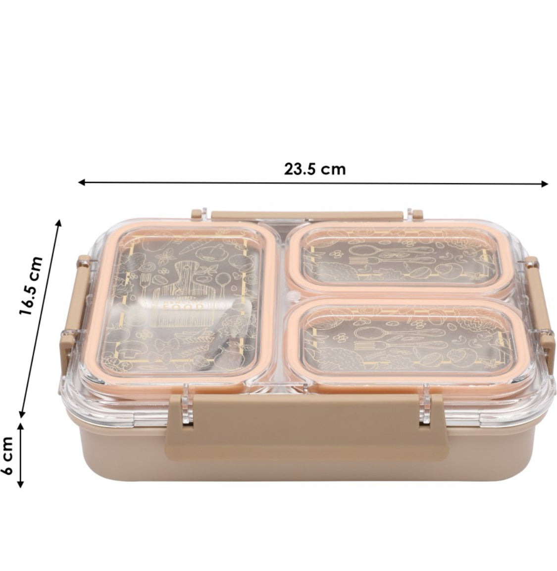 JAYPEE Stainless Steel Insulated Three Cavity Lunch Box