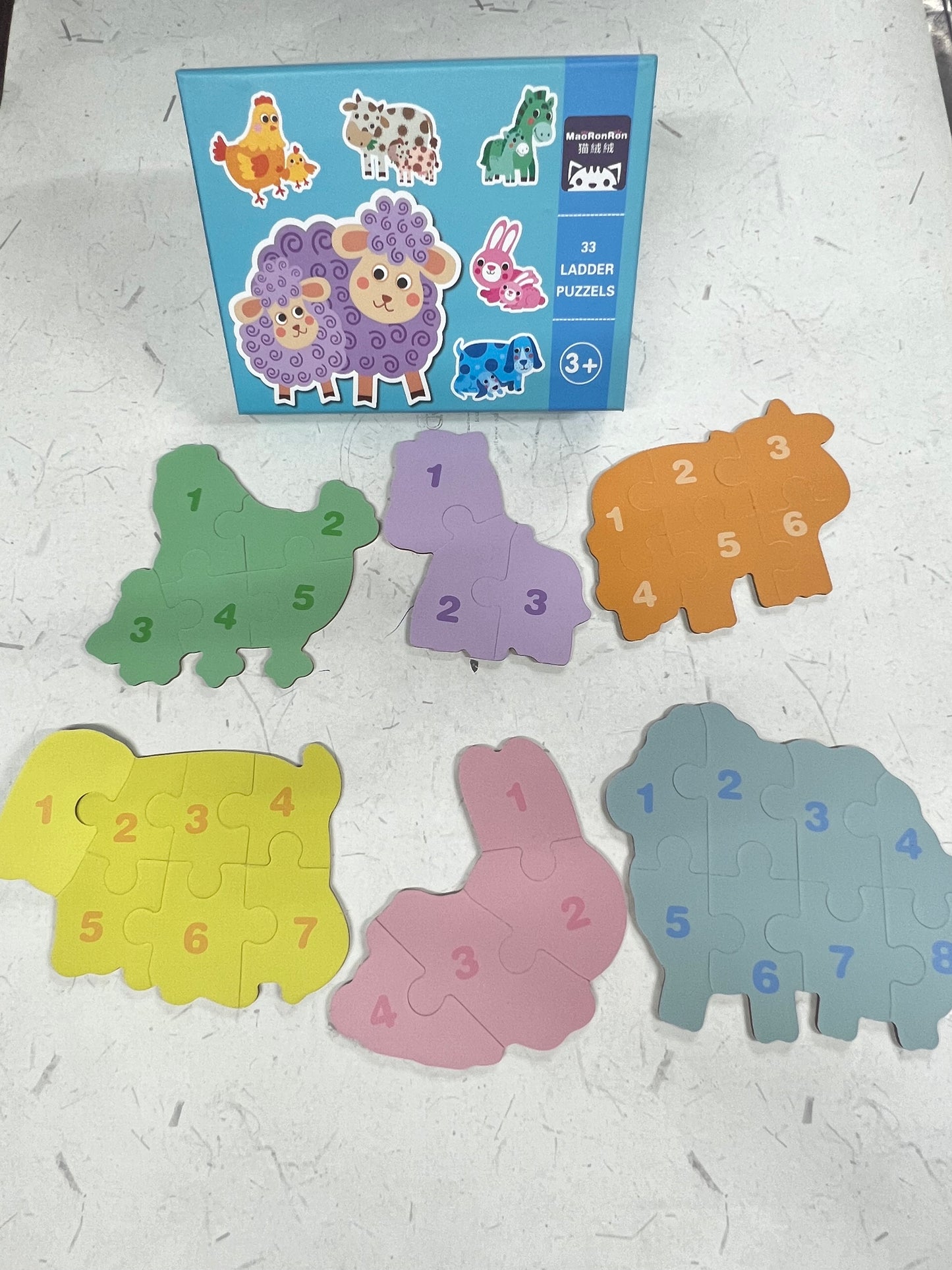 33 Ladder Puzzle animals (3,4,5,6,7,8)