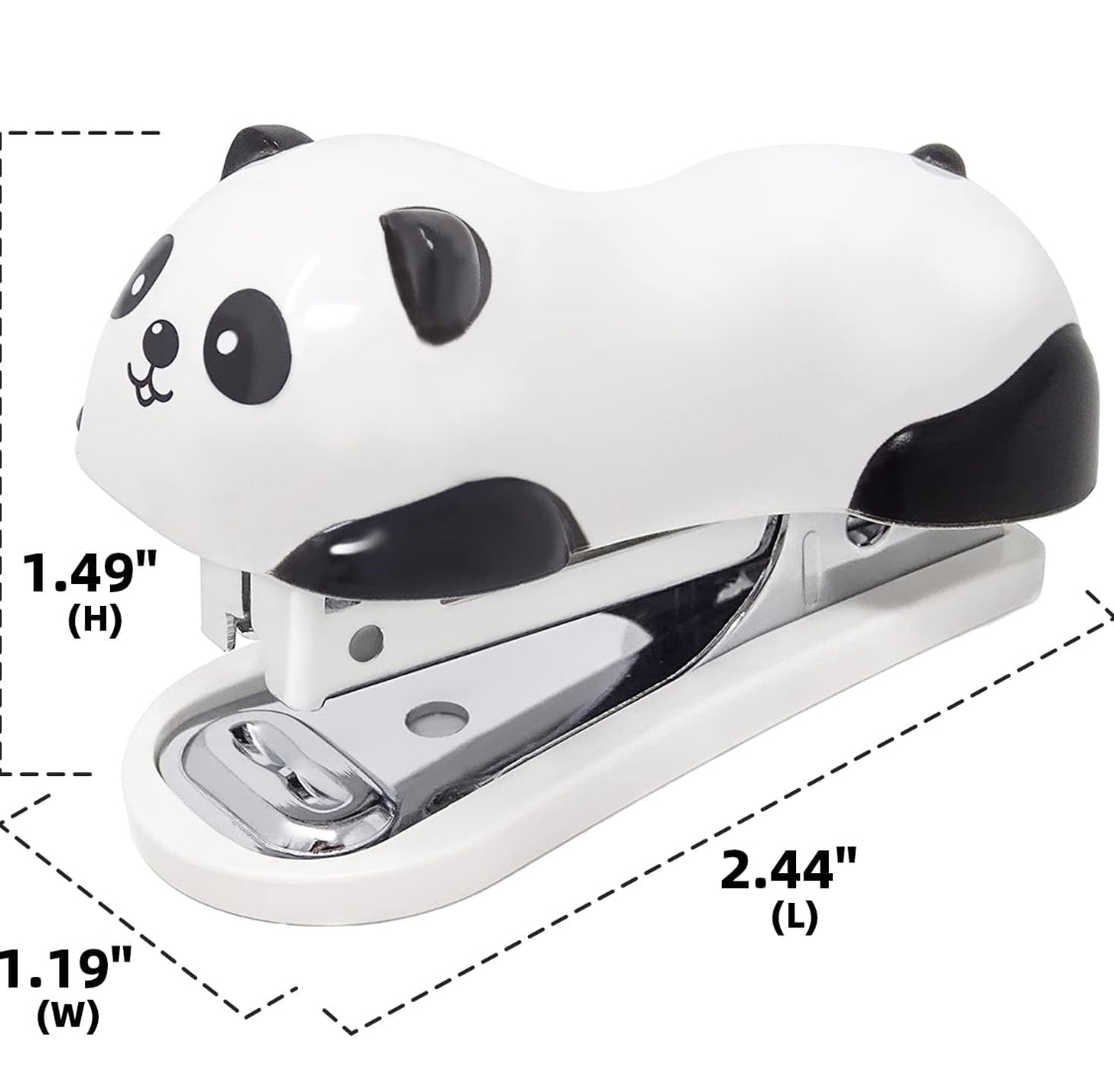 Mini Stapler, 20 Sheet Capacity Built-in Staple Remover Stapler with 1000 Standard Staples Cute Staplers Panda