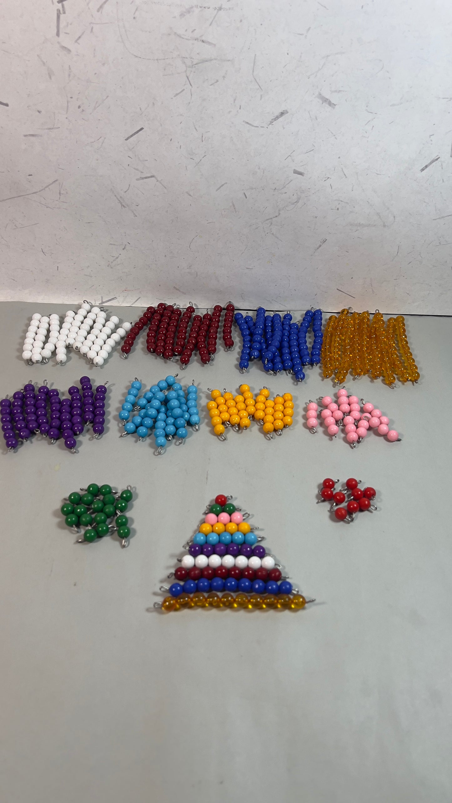 Montessori-Maths Colour Beads Stairs Multicolor, Kid . 1 Each number 10 bars ( 100 bars )