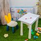 animal world block table 102pcs blocks with chair