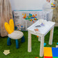 animal world block table 102pcs blocks with chair