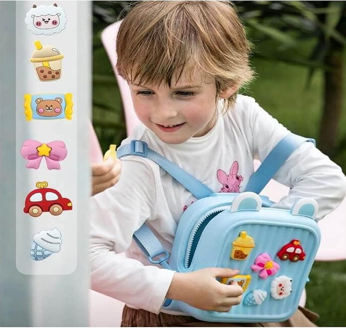 Toddler Mini Cute Backpack DIY Cute Cartoon Animal Preschool Kids Waterproof Shoulder Bag Student Backpack Bookbag School Lunch Backpack for Boys Girls