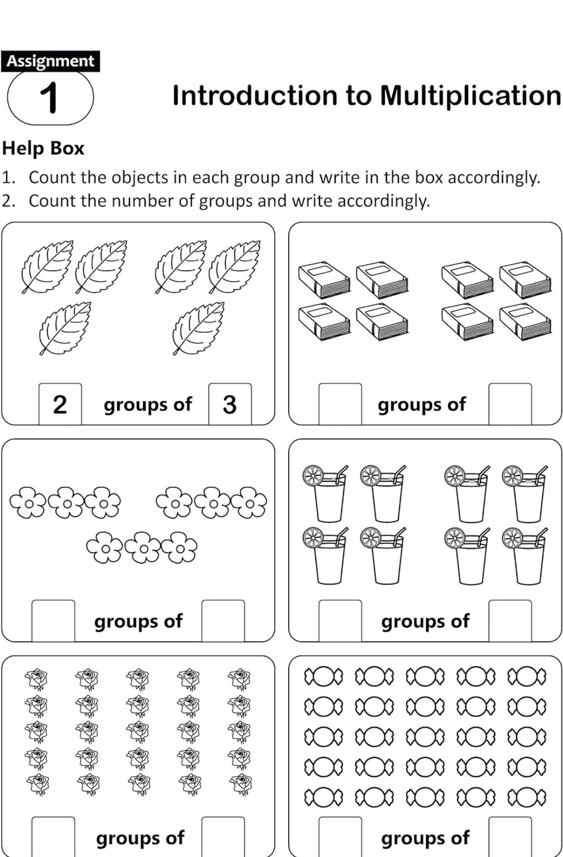 Fun And Learn Activity WORKBOOK For Kids Multiplication