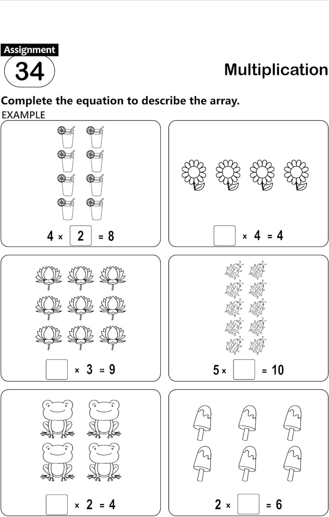 Fun And Learn Activity WORKBOOK For Kids Multiplication