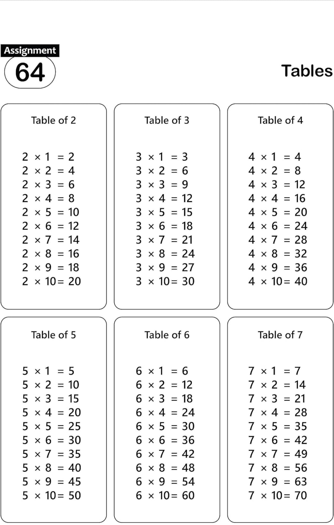 Fun And Learn Activity WORKBOOK For Kids Multiplication