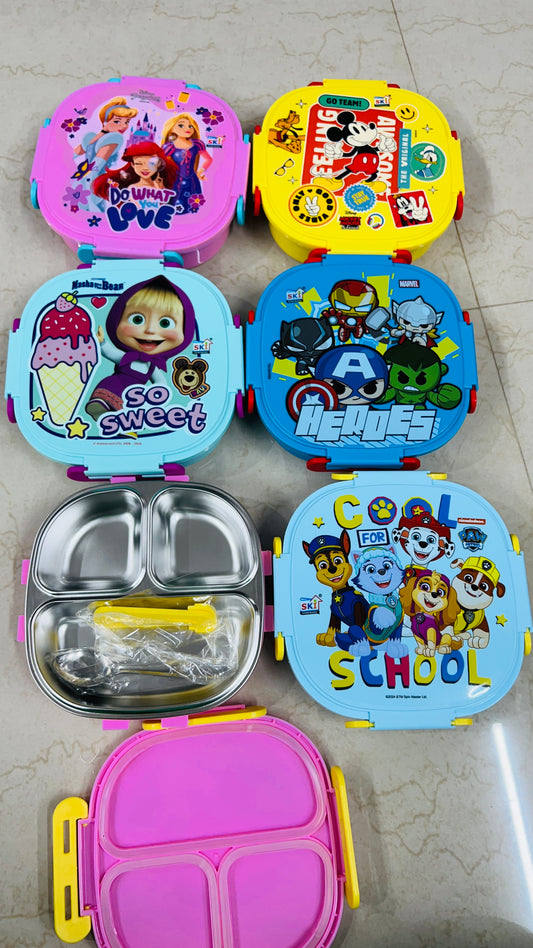 3 grid insulated & spill proof lunch box